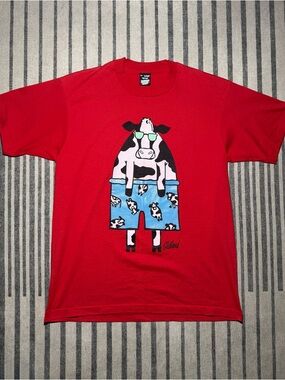 Vintage 90s Screen Stars Cow T-Shirt 🐄 | Single Stitch